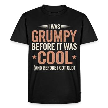 Grumpy Old Man Grumpy - Men's Premium Organic T-Shirt - black - Front - Nico (187cm)