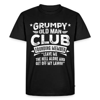 Grumpy Old Man Grumpy - Men's Premium Organic T-Shirt - black - Front - Nico (187cm)