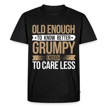 Grumpy Old Man Grumpy - Men's Premium Organic T-Shirt - black - Front - Nico (187cm)