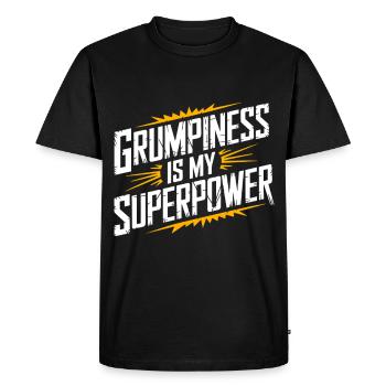 Grumpy Old Man Grumpy - Men's Premium Organic T-Shirt - black - Front - Nico (187cm)
