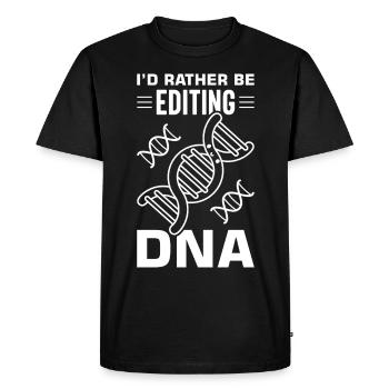 Test ADN génétique Crispr Microbiology - T-shirt Premium bio Homme - noir - Devant - Nico (187cm)