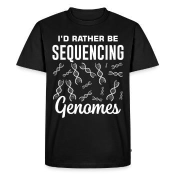 Test ADN génétique Crispr Microbiology - T-shirt Premium bio Homme - noir - Devant - Nico (187cm)