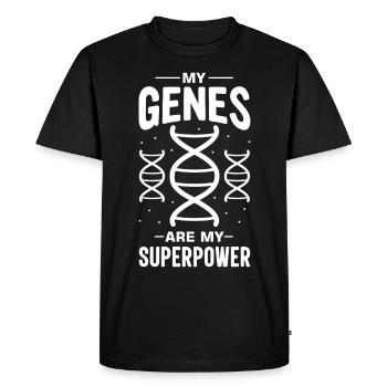 Test ADN génétique Crispr Microbiology - T-shirt Premium bio Homme - noir - Devant - Nico (187cm)