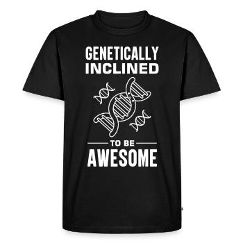 Test ADN génétique Crispr Microbiology - T-shirt Premium bio Homme - noir - Devant - Nico (187cm)