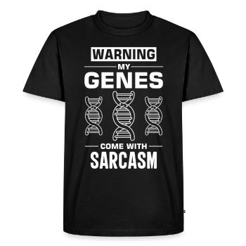 Test ADN génétique Crispr Microbiology - T-shirt Premium bio Homme - noir - Devant - Nico (187cm)