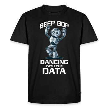 Ai Robotics Geek Tech Humor Robot - Men's Premium Organic T-Shirt - black - Front - Nico (187cm)