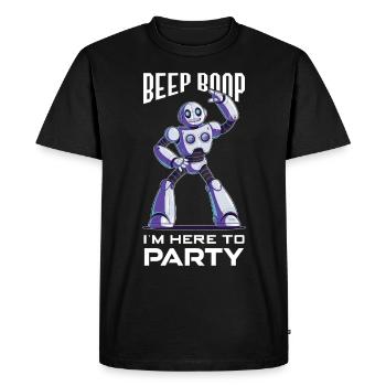 Ai Robotics Geek Tech Humor Robot - Men's Premium Organic T-Shirt - black - Front - Nico (187cm)