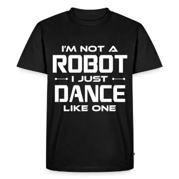 Ai Robotics Geek Tech Humor Robot - Men's Premium Organic T-Shirt - black - Front - Nico (187cm)