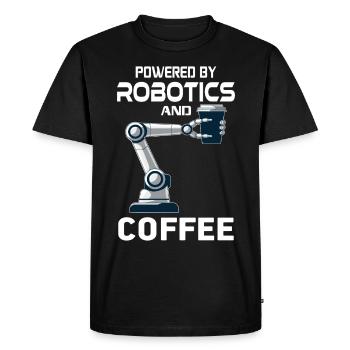 Ai Robotics Geek Tech Humor Robot - Men's Premium Organic T-Shirt - black - Front - Nico (187cm)