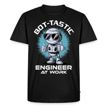 Ai Robotics Geek Tech Humor Robot - Men's Premium Organic T-Shirt - black - Front - Nico (187cm)