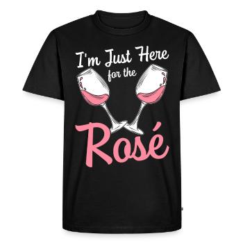 Wine Rosé - Men's Premium Organic T-Shirt - black - Front - Nico (187cm)