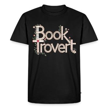 Booktrovert Book Reading - Men's Premium Organic T-Shirt - black - Front - Nico (187cm)