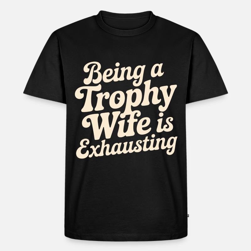 Ehefrau - Männer Premium Bio T-Shirt - Schwarz