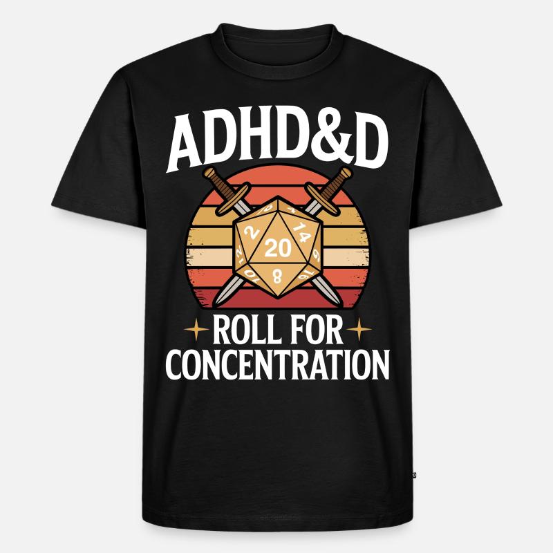 Adhs RPG - Männer Premium Bio T-Shirt - Schwarz