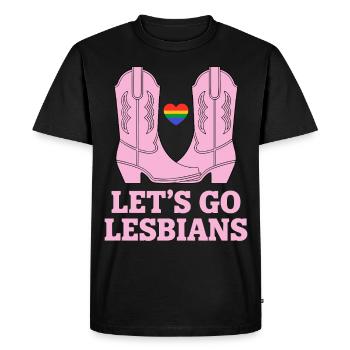 Let's Go Lesbians Lesbian - Men's Premium Organic T-Shirt - black - Front - Nico (187cm)