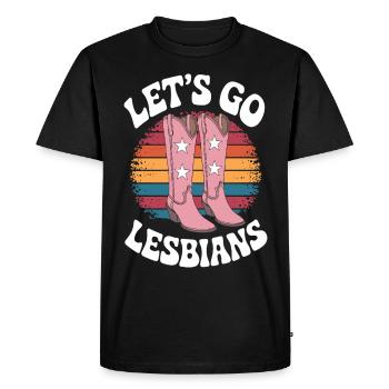Let's Go Lesbians Lesbian - Men's Premium Organic T-Shirt - black - Front - Nico (187cm)