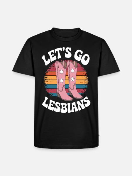 Let's Go Lesbians Lesbian - Men's Premium Organic T-Shirt - black