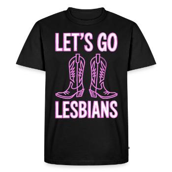 Let's Go Lesbians Lesbian - Men's Premium Organic T-Shirt - black - Front - Nico (187cm)