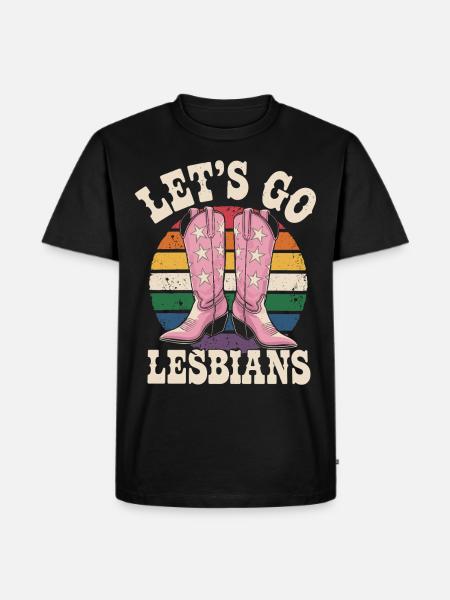 Let's Go Lesbians Lesbian - Men's Premium Organic T-Shirt - black