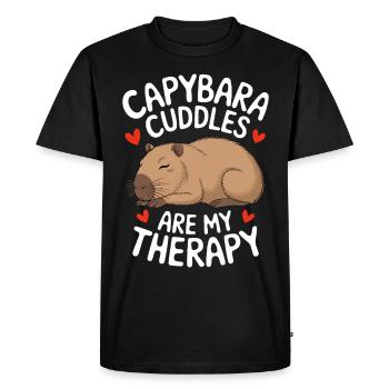 Capybara - Men's Premium Organic T-Shirt - black - Front - Nico (187cm)