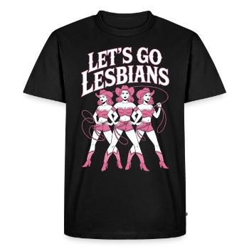 Let's Go Lesbians Lesbian - Men's Premium Organic T-Shirt - black - Front - Nico (187cm)