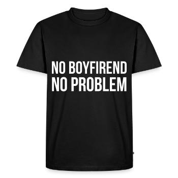 Pas de petit ami pas de problème - T-shirt Premium bio Homme - noir - Devant - Nico (187cm)