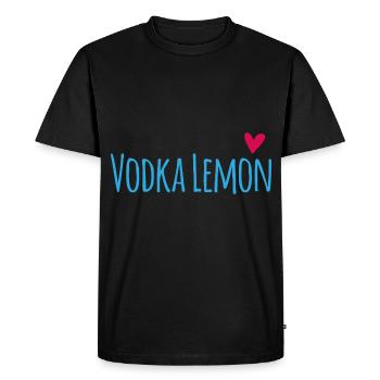 Vodka lemon cadeau fête alcool Russie - T-shirt Premium bio Homme - noir - Devant - Nico (187cm)