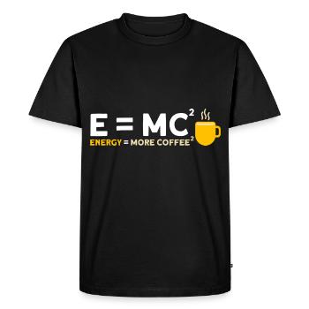 Scientist Science Physics - Men's Premium Organic T-Shirt - black - Front - Nico (187cm)