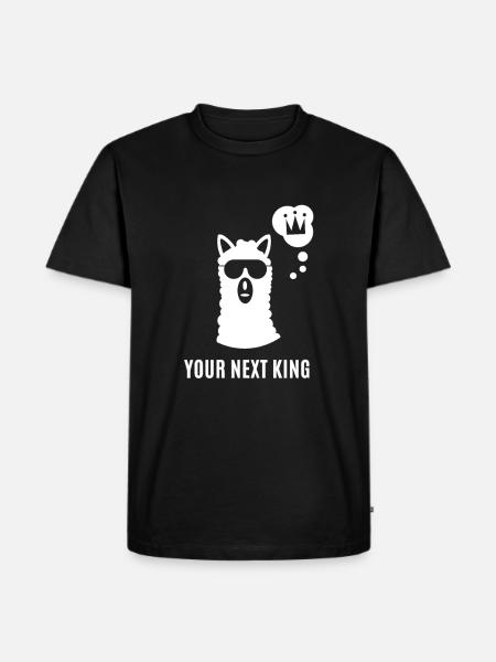Lama - Llama / YOUR NEXT KING - Men's Premium Organic T-Shirt - black
