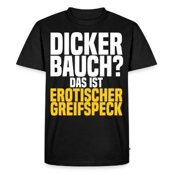 Gros ventre? c'est bacon griffin érotique - T-shirt Premium bio Homme - noir - Devant - Nico (187cm)