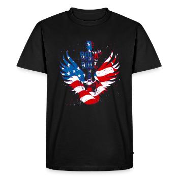 Gitarre - Guitar / Rock N Roll / American Style - Men's Premium Organic T-Shirt - black - Front - Nico (187cm)