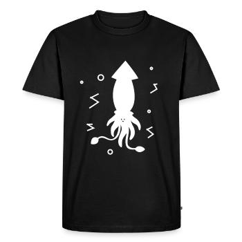 Squid - Octopus / Octopus - Sepia / Animal Lover - Men's Premium Organic T-Shirt - black - Front - Nico (187cm)
