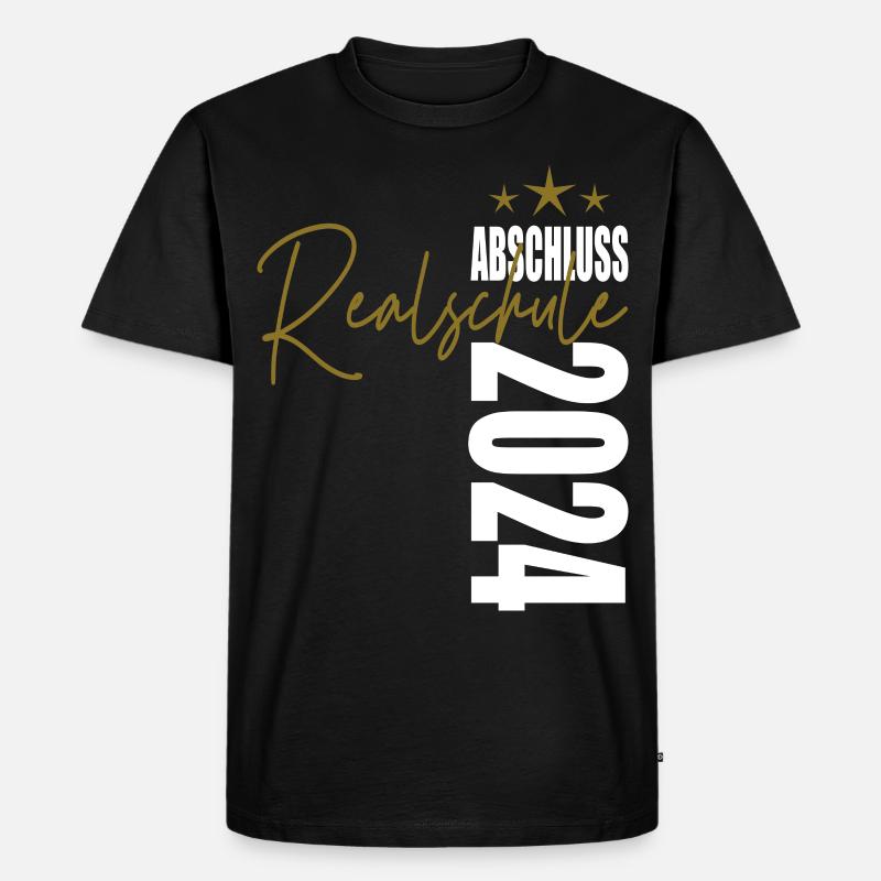 Abschluss 2024 Realschule - Männer Premium Bio T-Shirt - Schwarz