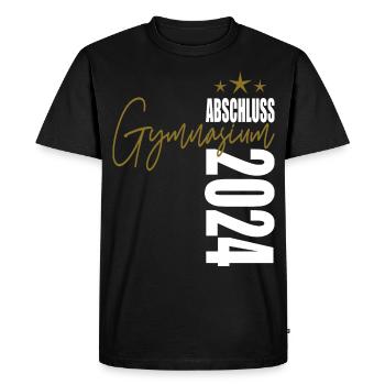 Abschluss Gymnasium 2024 - Männer Premium Bio T-Shirt - Schwarz - Vorne - Nico (187cm)