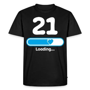 21st birthday 21 years Loading loading beam - Men's Premium Organic T-Shirt - black - Front - Nico (187cm)