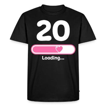20th Birthday Congratulations Congratulations - Men's Premium Organic T-Shirt - black - Front - Nico (187cm)