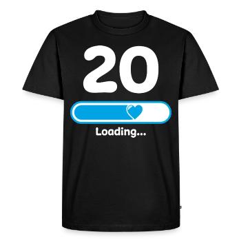 20th birthday 20 years Loading Loading beam - Men's Premium Organic T-Shirt - black - Front - Nico (187cm)