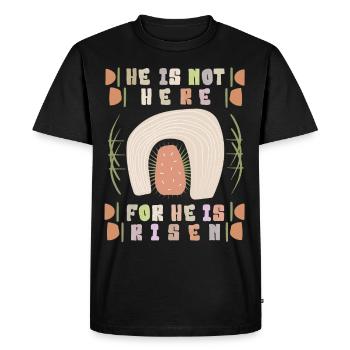 Ascension de Jésus, Dicton biblique, Résurrection - T-shirt Premium bio Homme - noir - Devant - Nico (187cm)