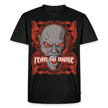Devil Monster disant Crâne d’horreur vintage - T-shirt Premium bio Homme - noir - Devant - Nico (187cm)
