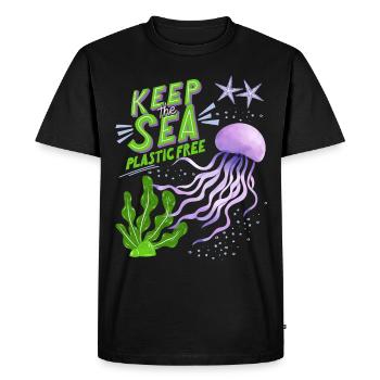 Marché intérieur CE, libre circulation des marchandises, libre circulation des personnes, libre circulation des personnes, droit d’établissement - T-shirt Premium bio Homme - noir - Devant - Nico (187cm)