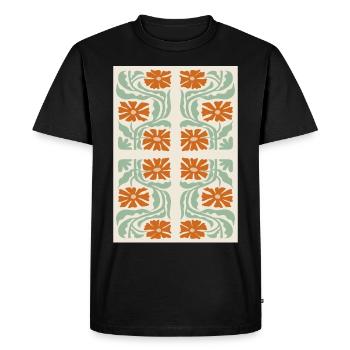 Art Nouveau, Arts & Crafts, Esthétique, Vintage-1900 - T-shirt Premium bio Homme - noir - Devant - Nico (187cm)