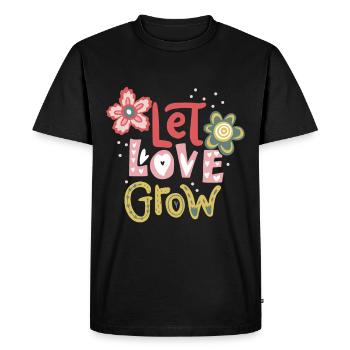 Saint-Valentin, motivation inspiration, amour dire - T-shirt Premium bio Homme - noir - Devant - Nico (187cm)