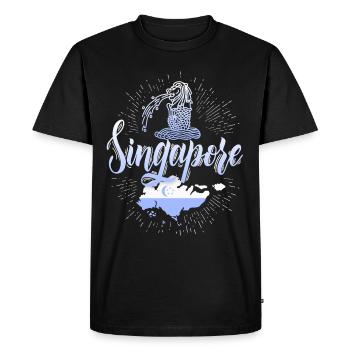 Singapore, Love Singapore - Men's Premium Organic T-Shirt - black - Front - Nico (187cm)
