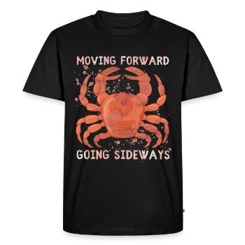 Crab, sea crab, crustacean funny saying - Men's Premium Organic T-Shirt - black - Front - Nico (187cm)