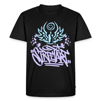 Street Art, Graffiti urbain, Graffiti Grunge - T-shirt Premium bio Homme - noir - Devant - Nico (187cm)