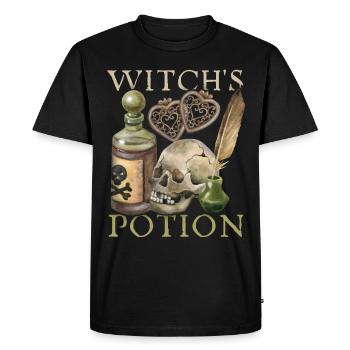 Sorcière, Sorcellerie, Sorcellerie, Sortilège d’amour-amour - T-shirt Premium bio Homme - noir - Devant - Nico (187cm)