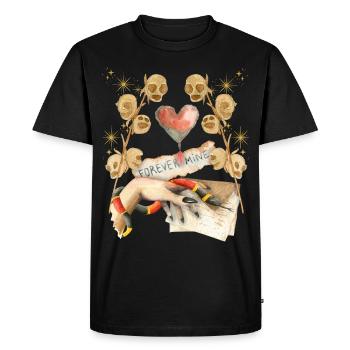 Gothique Crâne Gothique-Saint-Valentin, Saint-Valentin - T-shirt Premium bio Homme - noir - Devant - Nico (187cm)