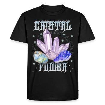 Crystal Crystal-Power Healing Esoteric Crystals - Men's Premium Organic T-Shirt - black - Front - Nico (187cm)