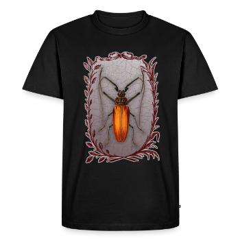 Insectes-coléoptères, coléoptères de mai, Enoplocerus armillatus - T-shirt Premium bio Homme - noir - Devant - Nico (187cm)