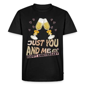 Wedding Anniversary Anniversary Anniversary Saying - Men's Premium Organic T-Shirt - black - Front - Nico (187cm)